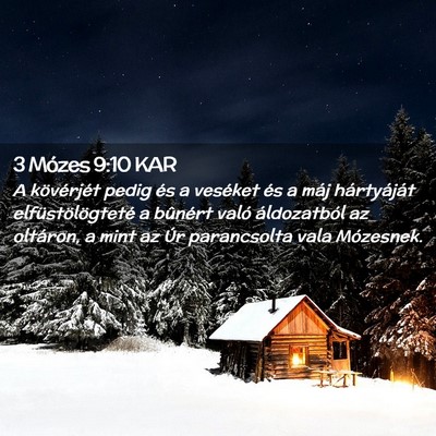 Picture 02 - 3 Mózes 9:10 KAR - A kövérjét pedig és a veséket és a máj - Bible Verse Picture