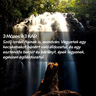 Picture 02 - 3 Mózes 9:3 KAR - Szólj Izráel fiainak is, mondván: Vegyetek egy - Bible Verse Picture