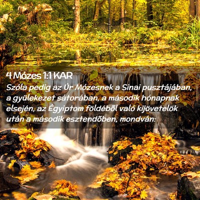 Picture 02 - 4 Mózes 1:1 KAR - Szóla pedig az Úr Mózesnek a Sinai - Bible Verse Picture