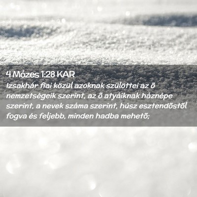Picture 02 - 4 Mózes 1:28 KAR - Izsakhár fiai közül azoknak szülöttei az õ - Bible Verse Picture