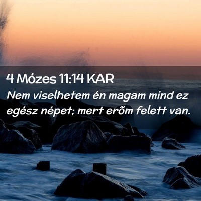 Picture 02 - 4 Mózes 11:14 KAR - Nem viselhetem én magam mind ez egész népet; - Bible Verse Picture