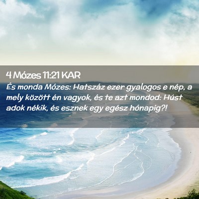 Picture 02 - 4 Mózes 11:21 KAR - És monda Mózes: Hatszáz ezer gyalogos e nép, - Bible Verse Picture