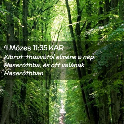 Picture 02 - 4 Mózes 11:35 KAR - Kibrot-thaavától elméne a nép Haseróthba; - Bible Verse Picture