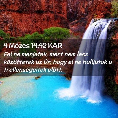 Picture 02 - 4 Mózes 14:42 KAR - Fel ne menjetek, mert nem lesz közöttetek az - Bible Verse Picture