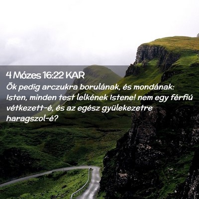 Picture 02 - 4 Mózes 16:22 KAR - Õk pedig arczukra borulának, és mondának: - Bible Verse Picture