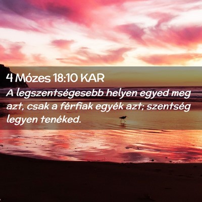 Picture 02 - 4 Mózes 18:10 KAR - A legszentségesebb helyen egyed meg azt, csak a - Bible Verse Picture
