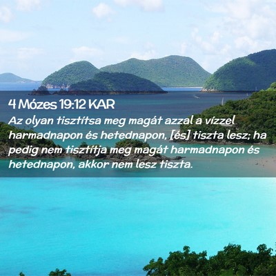 Picture 02 - 4 Mózes 19:12 KAR - Az olyan tisztítsa meg magát azzal a vízzel - Bible Verse Picture