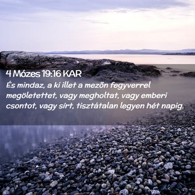 Picture 02 - 4 Mózes 19:16 KAR - És mindaz, a ki illet a mezõn fegyverrel - Bible Verse Picture