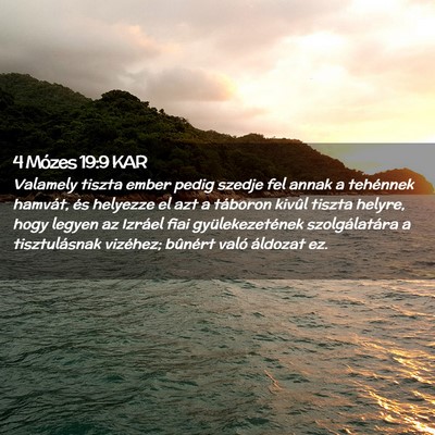 Picture 02 - 4 Mózes 19:9 KAR - Valamely tiszta ember pedig szedje fel annak a - Bible Verse Picture