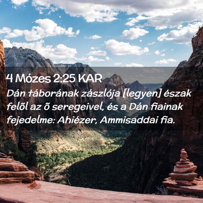 Picture 02 - 4 Mózes 2:25 KAR - Dán táborának zászlója [legyen] észak - Bible Verse Picture