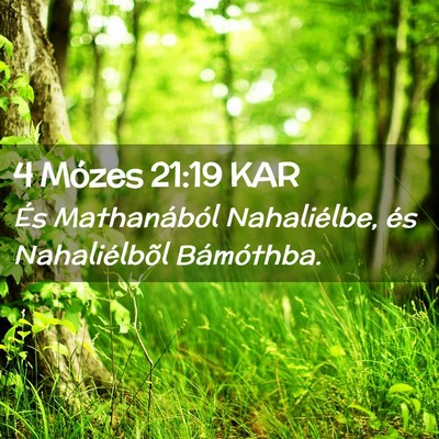 Picture 02 - 4 Mózes 21:19 KAR - És Mathanából Nahaliélbe, és Nahaliélbõl - Bible Verse Picture
