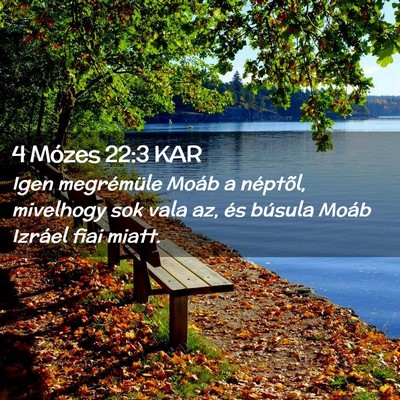 Picture 02 - 4 Mózes 22:3 KAR - Igen megrémüle Moáb a néptõl, mivelhogy sok - Bible Verse Picture