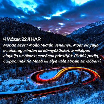 Picture 02 - 4 Mózes 22:4 KAR - Monda azért Moáb Midián véneinek: Most - Bible Verse Picture