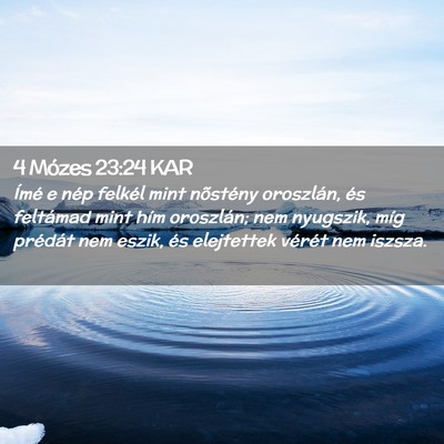 Picture 02 - 4 Mózes 23:24 KAR - Ímé e nép felkél mint nõstény oroszlán, - Bible Verse Picture