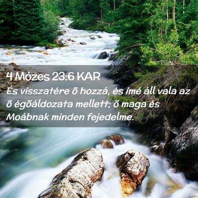 Picture 02 - 4 Mózes 23:6 KAR - És visszatére õ hozzá, és ímé áll vala az - Bible Verse Picture