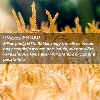 Picture 02 - 4 Mózes 24:1 KAR - Mikor pedig látta Bálám, hogy tetszik az - Bible Verse Picture