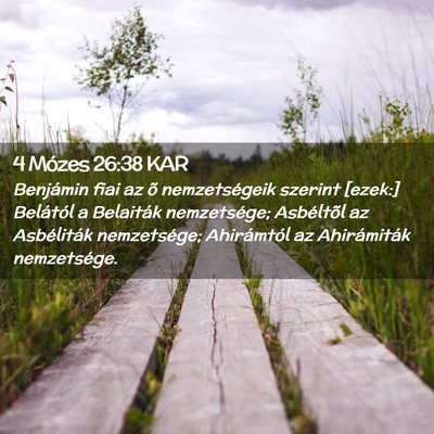 Picture 02 - 4 Mózes 26:38 KAR - Benjámin fiai az õ nemzetségeik szerint - Bible Verse Picture