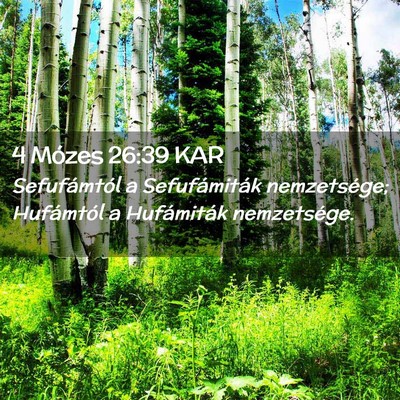 Picture 02 - 4 Mózes 26:39 KAR - Sefufámtól a Sefufámiták nemzetsége; - Bible Verse Picture