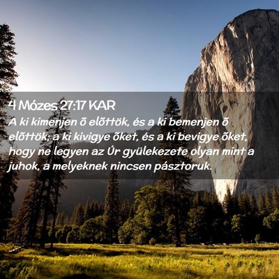 Picture 02 - 4 Mózes 27:17 KAR - A ki kimenjen õ elõttök, és a ki bemenjen õ - Bible Verse Picture