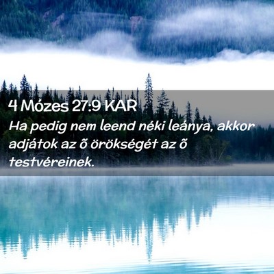 Picture 02 - 4 Mózes 27:9 KAR - Ha pedig nem leend néki leánya, akkor adjátok - Bible Verse Picture