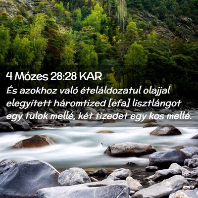 Picture 02 - 4 Mózes 28:28 KAR - És azokhoz való ételáldozatul olajjal - Bible Verse Picture