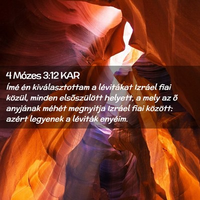 Picture 02 - 4 Mózes 3:12 KAR - Ímé én kiválasztottam a lévitákat Izráel - Bible Verse Picture