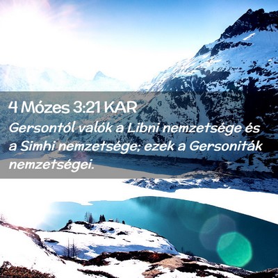 Picture 02 - 4 Mózes 3:21 KAR - Gersontól valók a Libni nemzetsége és a Simhi - Bible Verse Picture