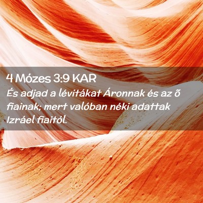 Picture 02 - 4 Mózes 3:9 KAR - És adjad a lévitákat Áronnak és az õ - Bible Verse Picture