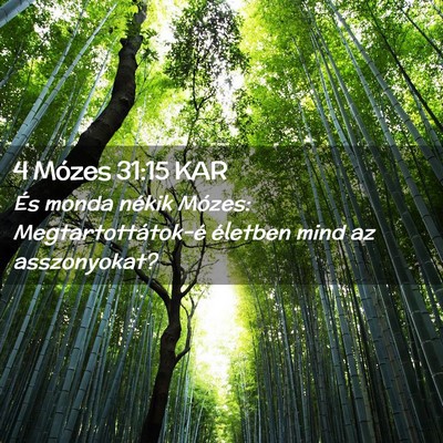 Picture 02 - 4 Mózes 31:15 KAR - És monda nékik Mózes: Megtartottátok-é - Bible Verse Picture