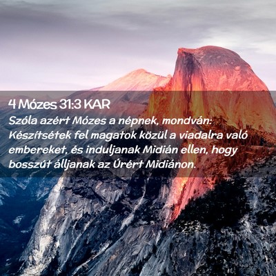 Picture 02 - 4 Mózes 31:3 KAR - Szóla azért Mózes a népnek, mondván: - Bible Verse Picture