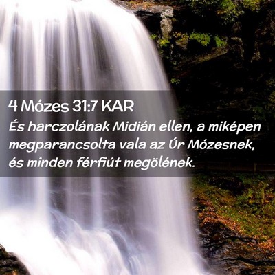 Picture 02 - 4 Mózes 31:7 KAR - És harczolának Midián ellen, a miképen - Bible Verse Picture