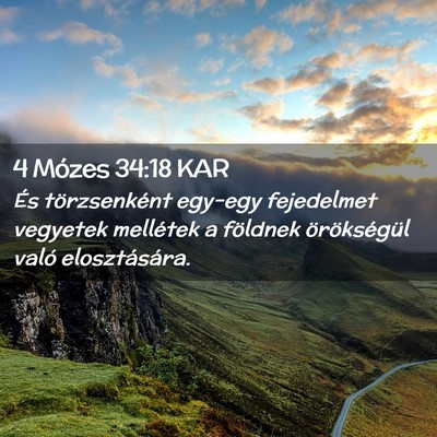 Picture 02 - 4 Mózes 34:18 KAR - És törzsenként egy-egy fejedelmet vegyetek - Bible Verse Picture
