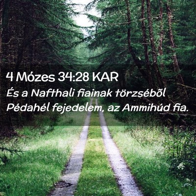 Picture 02 - 4 Mózes 34:28 KAR - És a Nafthali fiainak törzsébõl Pédahél - Bible Verse Picture