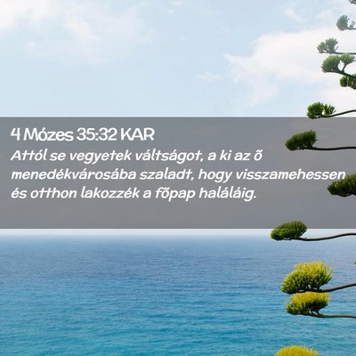 Picture 02 - 4 Mózes 35:32 KAR - Attól se vegyetek váltságot, a ki az õ - Bible Verse Picture