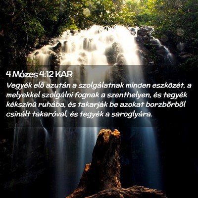 Picture 02 - 4 Mózes 4:12 KAR - Vegyék elõ azután a szolgálatnak minden - Bible Verse Picture
