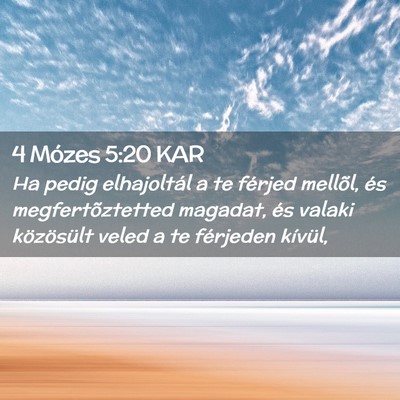 Picture 02 - 4 Mózes 5:20 KAR - Ha pedig elhajoltál a te férjed mellõl, és - Bible Verse Picture