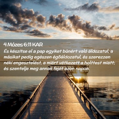Picture 02 - 4 Mózes 6:11 KAR - És készítse el a pap egyiket bûnért való - Bible Verse Picture
