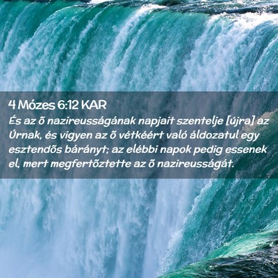 Picture 02 - 4 Mózes 6:12 KAR - És az õ nazireusságának napjait szentelje - Bible Verse Picture