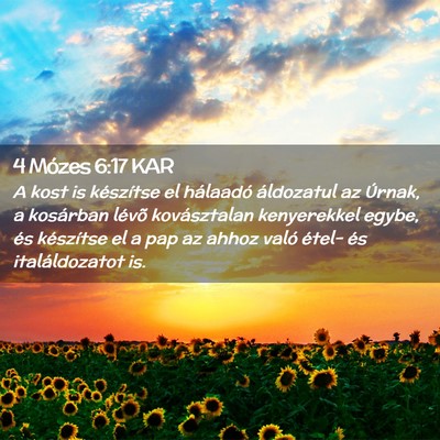 Picture 02 - 4 Mózes 6:17 KAR - A kost is készítse el hálaadó áldozatul az - Bible Verse Picture