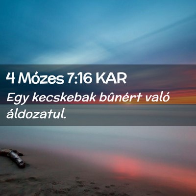 Picture 02 - 4 Mózes 7:16 KAR - Egy kecskebak bûnért való - Bible Verse Picture