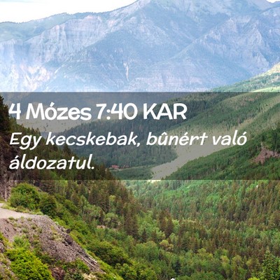 Picture 02 - 4 Mózes 7:40 KAR - Egy kecskebak, bûnért való - Bible Verse Picture