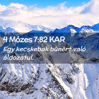 Picture 02 - 4 Mózes 7:82 KAR - Egy kecskebak bûnért való - Bible Verse Picture
