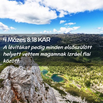 Picture 02 - 4 Mózes 8:18 KAR - A lévitákat pedig minden elsõszülött helyett - Bible Verse Picture