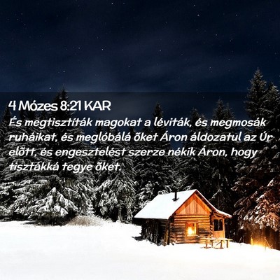 Picture 02 - 4 Mózes 8:21 KAR - És megtisztíták magokat a léviták, és - Bible Verse Picture