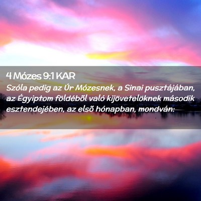 Picture 02 - 4 Mózes 9:1 KAR - Szóla pedig az Úr Mózesnek, a Sinai - Bible Verse Picture