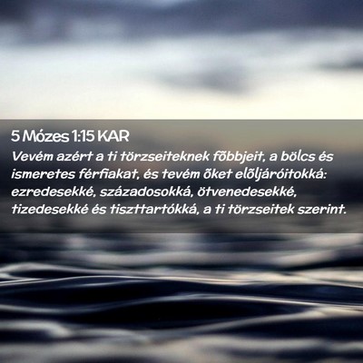 Picture 02 - 5 Mózes 1:15 KAR - Vevém azért a ti törzseiteknek fõbbjeit, a - Bible Verse Picture