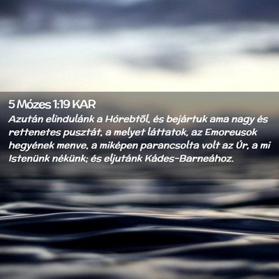 Picture 02 - 5 Mózes 1:19 KAR - Azután elindulánk a Hórebtõl, és bejártuk - Bible Verse Picture