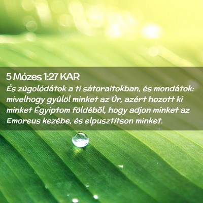 Picture 02 - 5 Mózes 1:27 KAR - És zúgolódátok a ti sátoraitokban, és - Bible Verse Picture