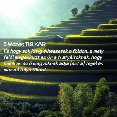 Picture 02 - 5 Mózes 11:9 KAR - És hogy sok ideig élhessetek a földön, a mely - Bible Verse Picture