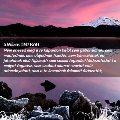 Picture 02 - 5 Mózes 12:17 KAR - Nem eheted meg a te kapuidon belõl sem - Bible Verse Picture